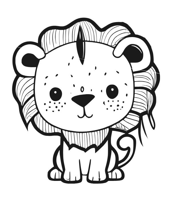 tranh tô màu sư tử 12