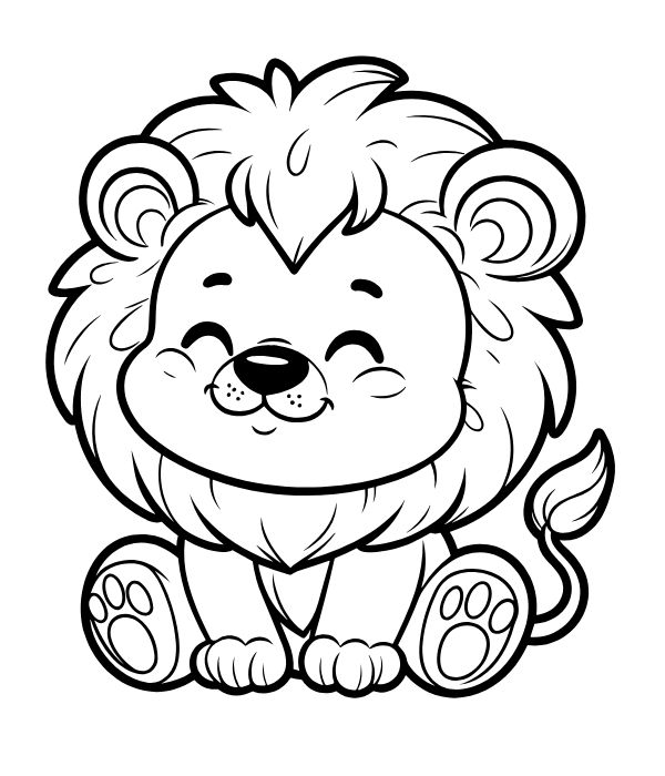 tranh tô màu sư tử 13