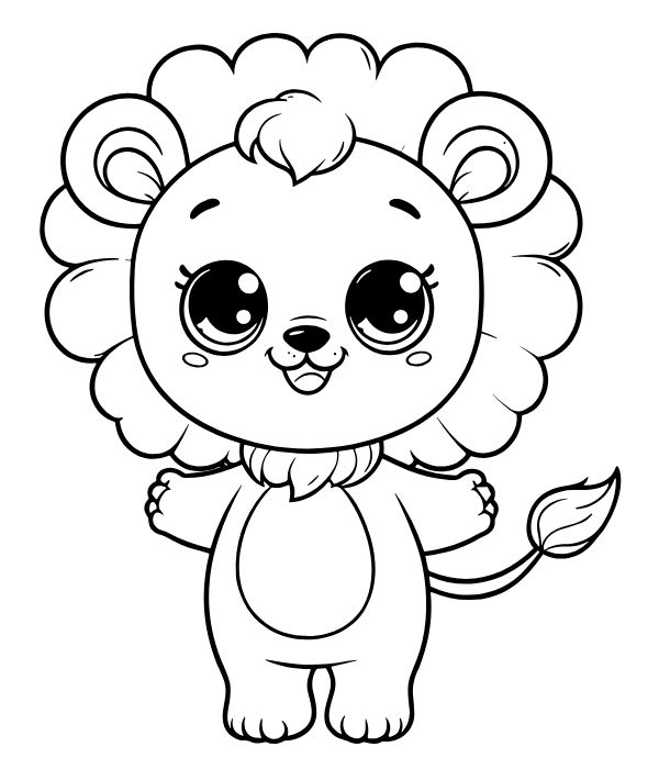 tranh tô màu sư tử 14
