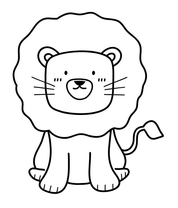 tranh tô màu sư tử 15