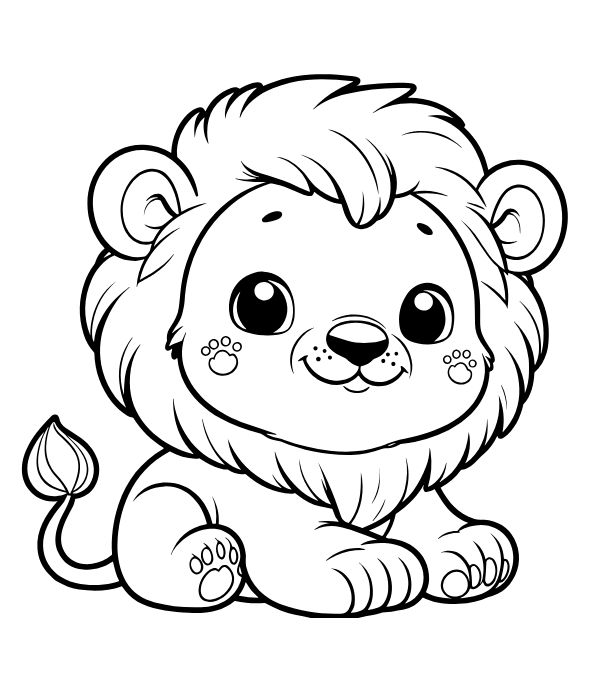 tranh tô màu sư tử 17