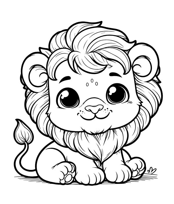 tranh tô màu sư tử 18