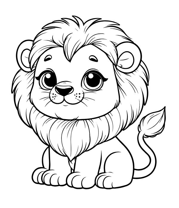 tranh tô màu sư tử 2
