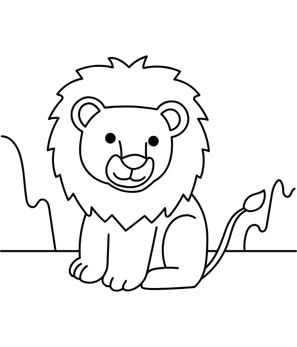 tranh tô màu sư tử 25