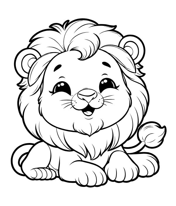 tranh tô màu sư tử 31