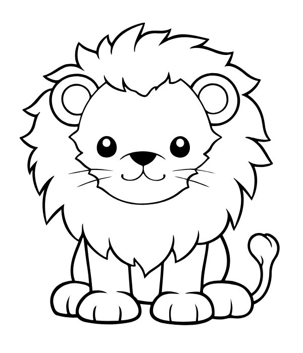 tranh tô màu sư tử 4