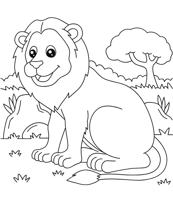 tranh tô màu sư tử 5