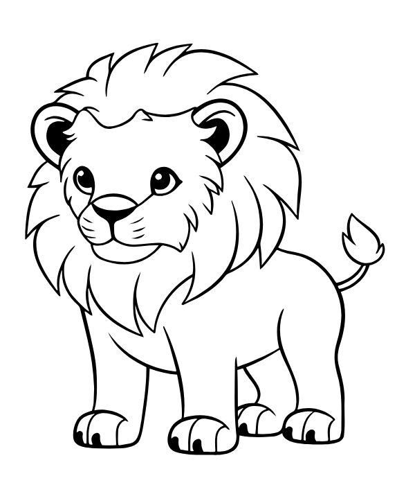 tranh tô màu sư tử 7