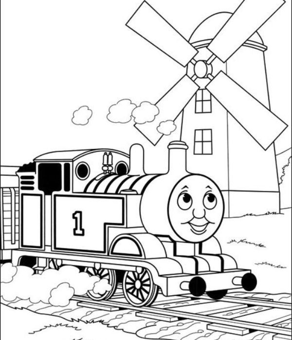 tranh tô màu tàu hỏa 1