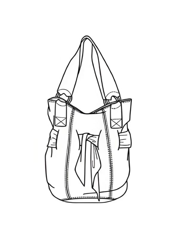 tranh tô màu túi xách