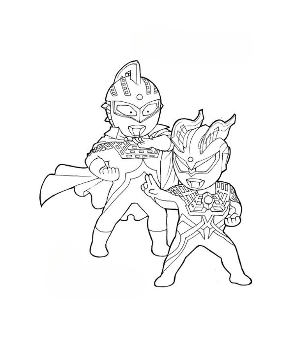 tranh tô màu ultraman tiga