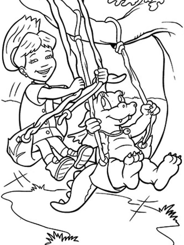 tranh tô màu xích đu 10