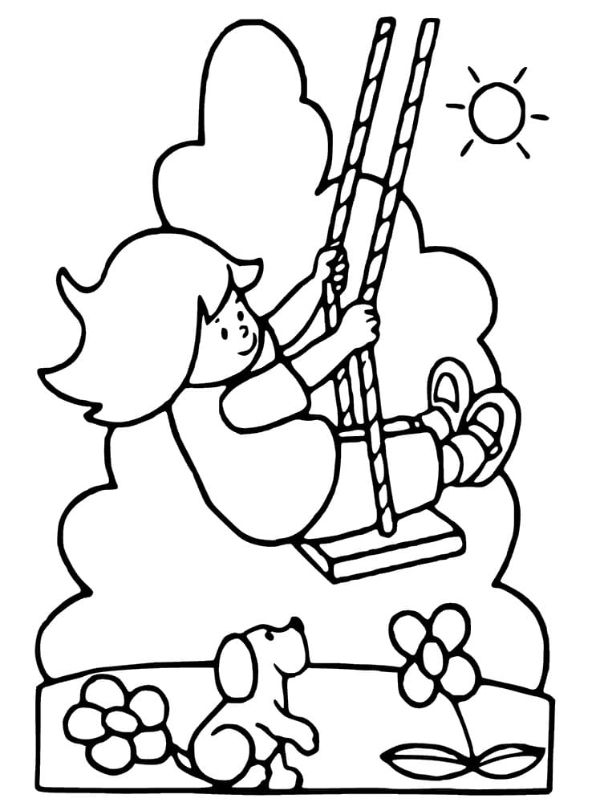 tranh tô màu xích đu 14