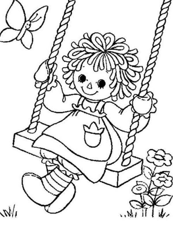 tranh tô màu xích đu 16