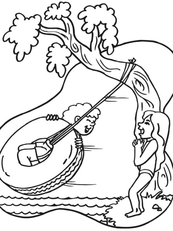 tranh tô màu xích đu 19