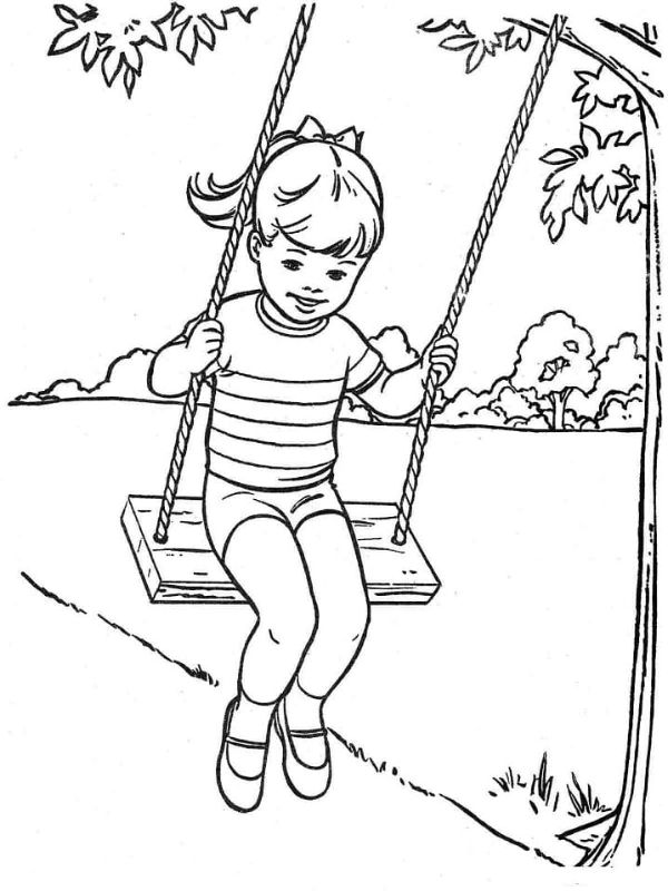 tranh tô màu xích đu 23