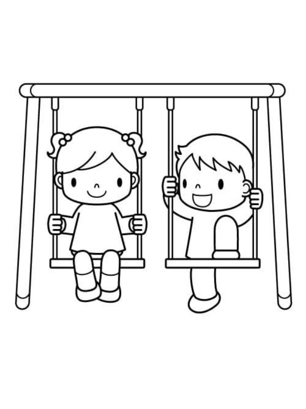 tranh tô màu xích đu 26