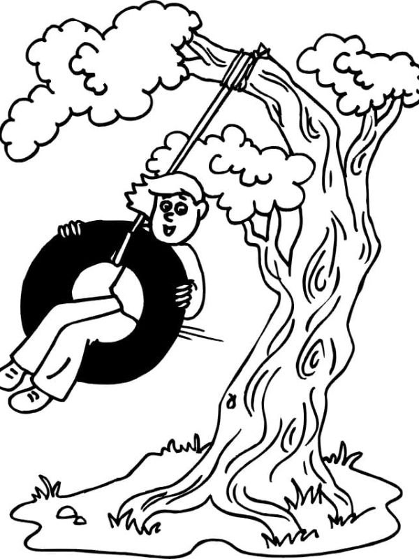 tranh tô màu xích đu 4