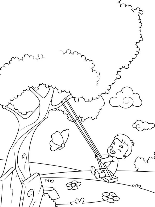 tranh tô màu xích đu 7