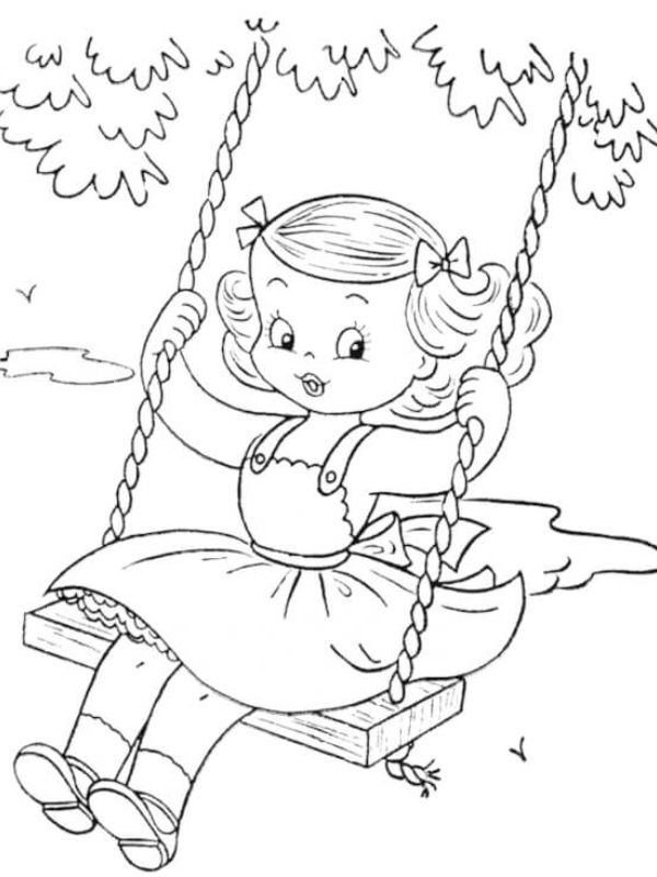 tranh tô màu xích đu 8