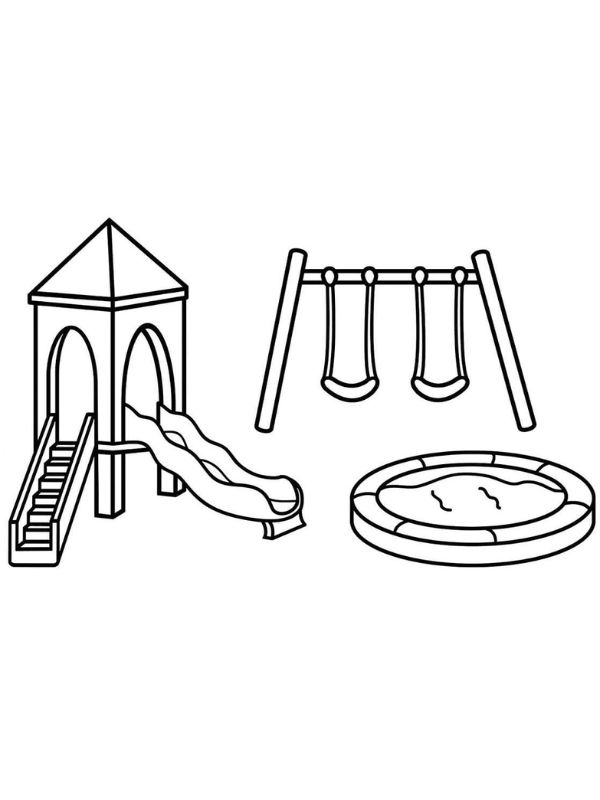 tranh tô màu xích đu 9