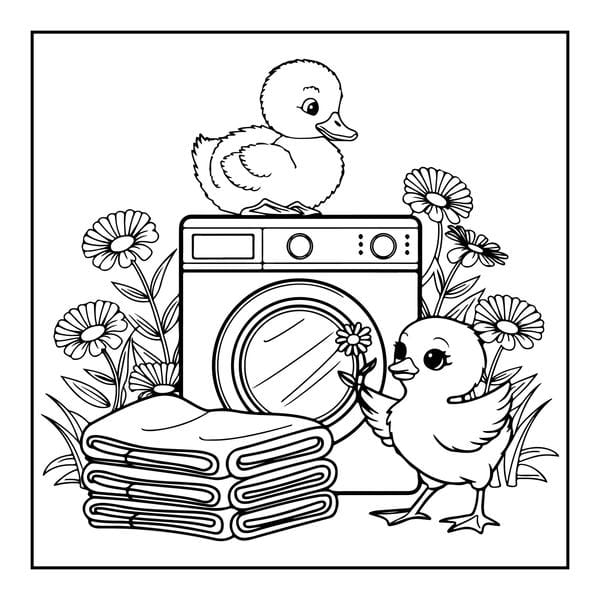 Tranh tô màu đồ dùng gia đình 3