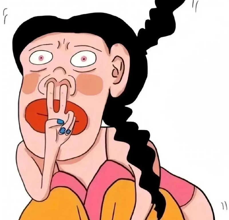 ảnh nhân vật cartoon nữ với biểu cảm la hét hài hước