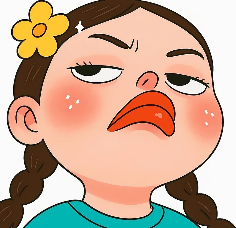 ảnh meme cô gái nhăn mặt tạo biểu cảm troll