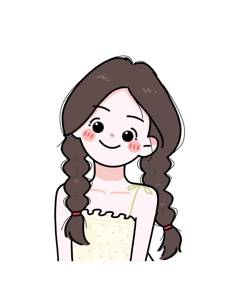 Nhân vật anime tóc dài tạo dáng với nụ cười hiền