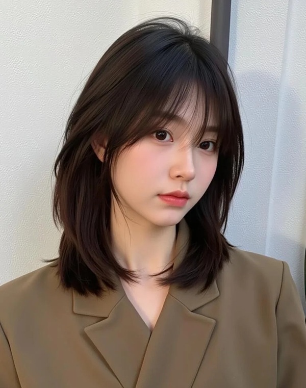 Cô gái tóc ngang vai 2k3 với phong cách Hàn Quốc