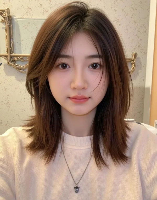 Cô gái tóc ngang vai 2k3 với nụ cười dịu dàng