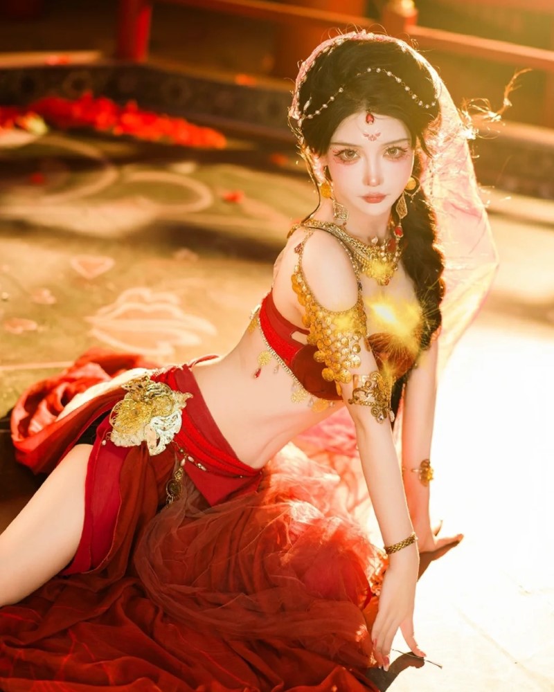 gái nhảy sexy​ nền ánh sáng đỏ nổi bật