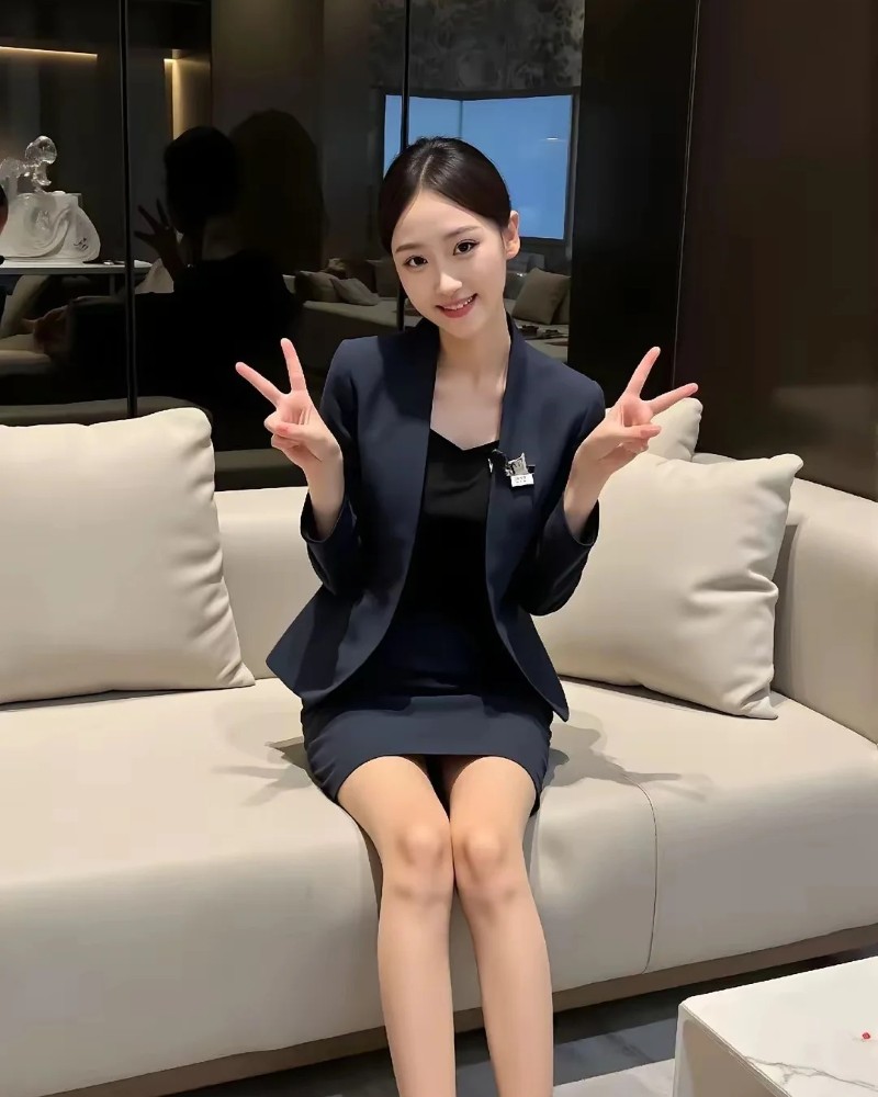 Người mẫu nữ ngồi sofa với phong thái nhẹ nhàng