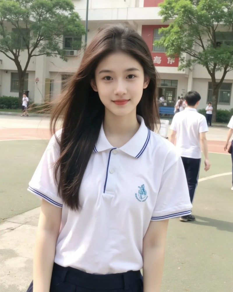 Gái Xinh Lớp 7 mặc đồng phục trắng