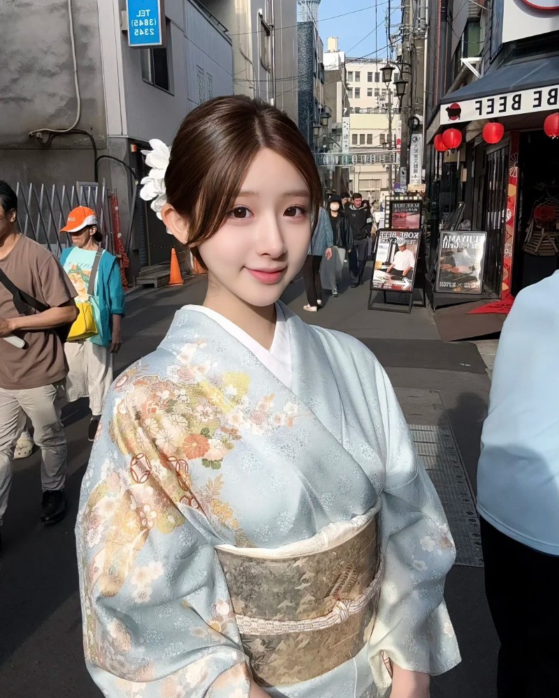 kimono vàng truyền thống